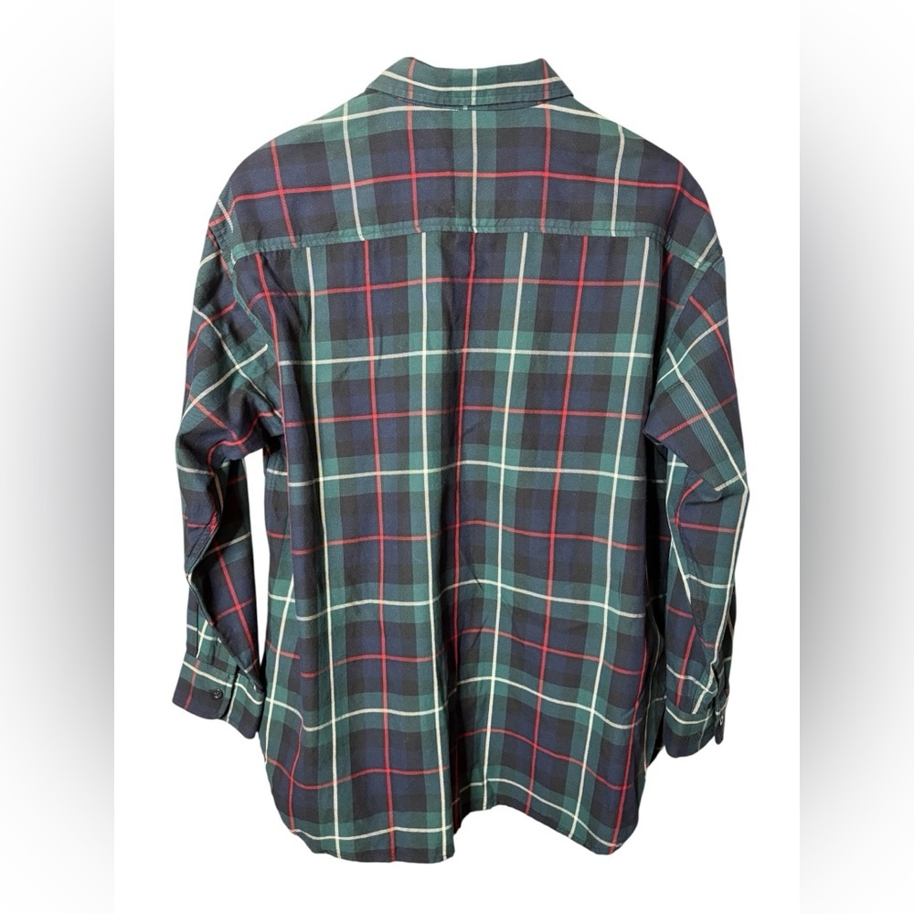 Lauren Ralph Lauren Women’s Plaid Button Up Top Sz 1X Black Green Preppy Country - Picture 3 of 12